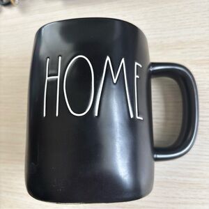 Rae Dunn Black with White Home Mug